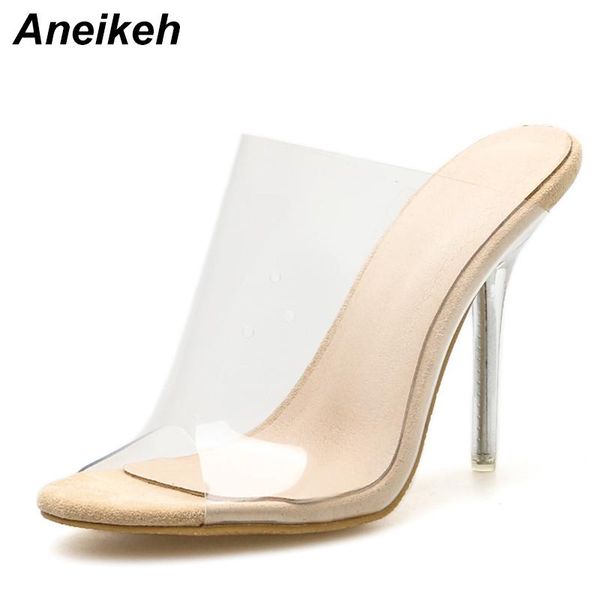 aneikeh 2021 pvc jelly sandals open toe high heels women transparent perspex slippers shoes heel clear apricot size 42, Black
aneikeh 2021 pvc jelly sandals open toe high heels women transparent perspex slippers shoes heel clear apricot size 42, Black