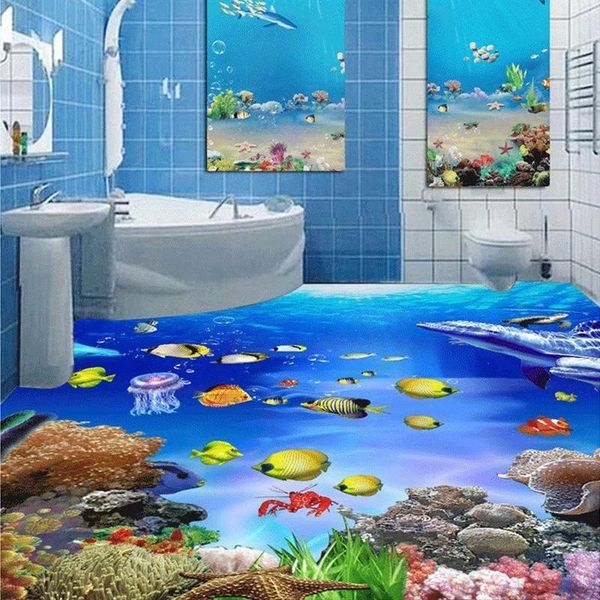 wallpapers custom mural wallpaper 3d stereoscopic floor stickers seaworld bathroom wear non-slip self-adhesive
wallpapers custom mural wallpaper 3d stereoscopic floor stickers seaworld bathroom wear non-slip self-adhesive