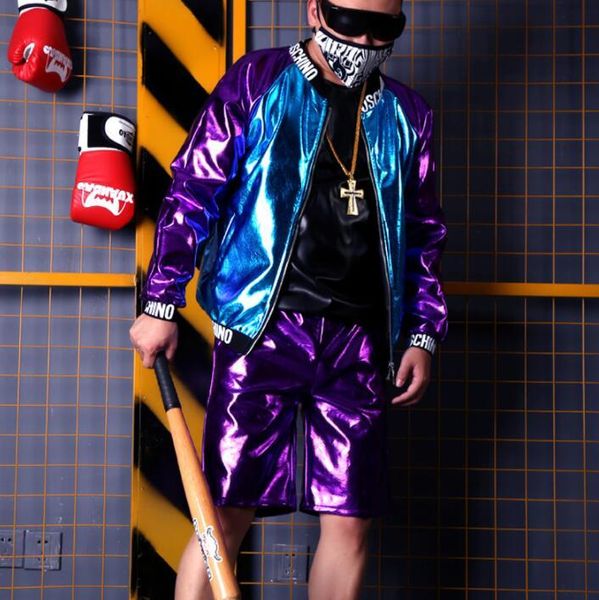 men's fur & faux mens leather jacket singer pu coat men jackets blue and purple splice clothes personalized stage street dance rock fas, Black
men's fur & faux mens leather jacket singer pu coat men jackets blue and purple splice clothes personalized stage street dance rock fas, Black