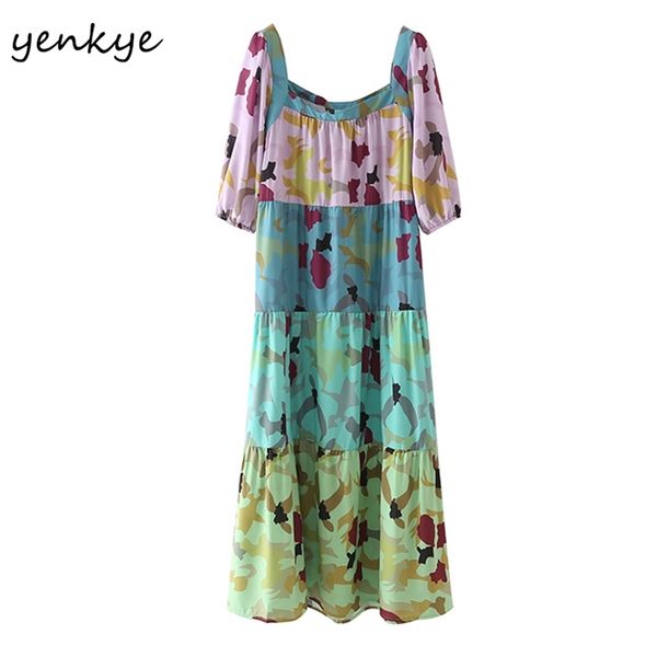 holiday summer dress women vintage patchwork print long female square neck boho vestido mujer plus size robe 210514, Black;gray
holiday summer dress women vintage patchwork print long female square neck boho vestido mujer plus size robe 210514, Black;gray