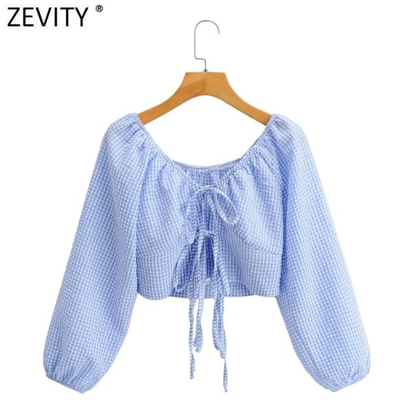 women lace up plaid print short blouse female lantern sleeve slim shirt chic high waist blusas ls7635 210416, White
women lace up plaid print short blouse female lantern sleeve slim shirt chic high waist blusas ls7635 210416, White