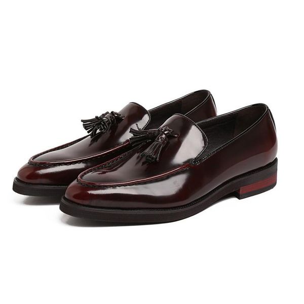 patent leather business dress men shoes england trendy tassel slip-on casual mens quality office work size 37-44, Black
patent leather business dress men shoes england trendy tassel slip-on casual mens quality office work size 37-44, Black