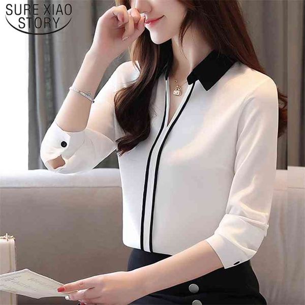 autumn long sleeve solid blouse women casual v neck pullover chiffon shirt office lady chemisier femme 7201 50 210506, White
autumn long sleeve solid blouse women casual v neck pullover chiffon shirt office lady chemisier femme 7201 50 210506, White