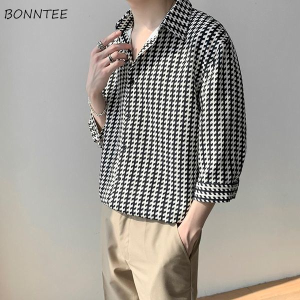 men's casual shirts three quarter sleeve men autumn simple striped all-match streetwear loose male stylish korean style designed ins fa, White;black
men's casual shirts three quarter sleeve men autumn simple striped all-match streetwear loose male stylish korean style designed ins fa, White;black