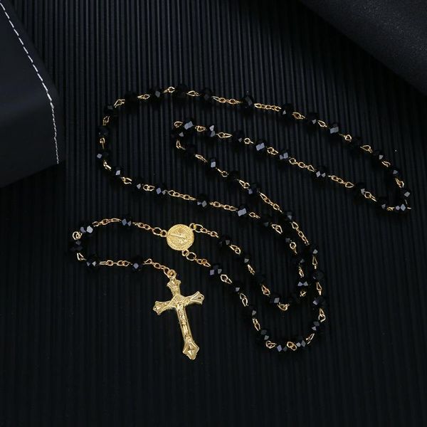 six-color crystal bead catholic rosary necklacegoldenneedle holy mother holyland holychild religiouscrossnecklace men and women pendant neck, Silver
six-color crystal bead catholic rosary necklacegoldenneedle holy mother holyland holychild religiouscrossnecklace men and women pendant neck, Silver