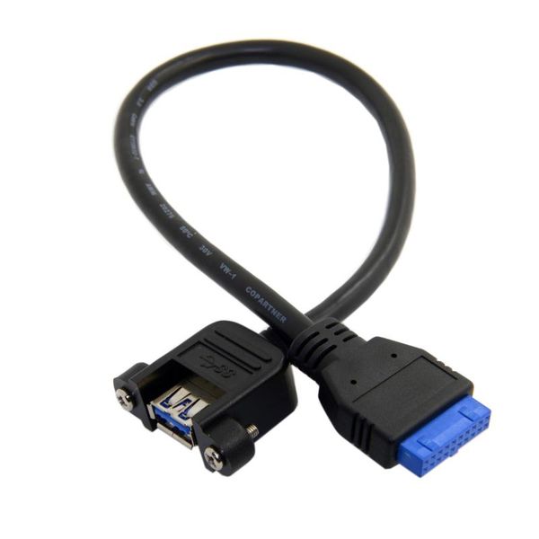 computer cables & connectors chenyang usb 3.0 single port a female screw mount type to up angled motherboard 20pin header cable 25cm
computer cables & connectors chenyang usb 3.0 single port a female screw mount type to up angled motherboard 20pin header cable 25cm