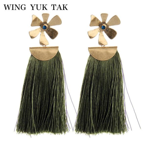 wing yuk tak long green tassel drop earrings for women vintage alloy flower fashion jewelry gift dangle & chandelier, Silver
wing yuk tak long green tassel drop earrings for women vintage alloy flower fashion jewelry gift dangle & chandelier, Silver