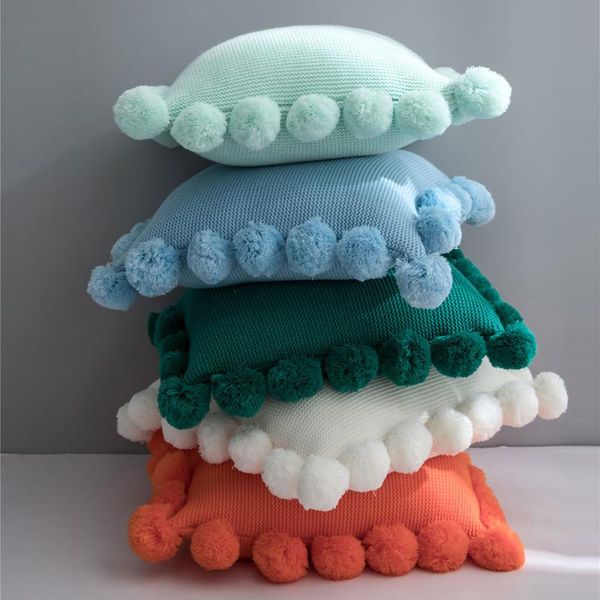 nordic pillowcase soft knitted pillow cover with fluffy ball sofa car bed decorative thickened knitting cushion 45*45cm cushion/decorative
nordic pillowcase soft knitted pillow cover with fluffy ball sofa car bed decorative thickened knitting cushion 45*45cm cushion/decorative