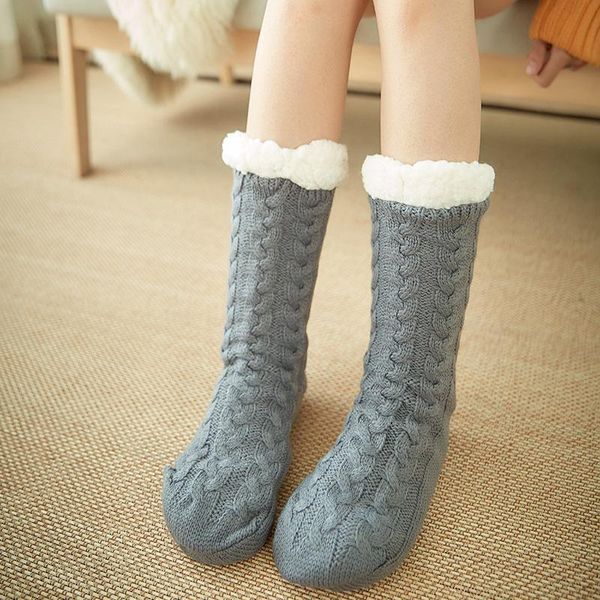 winter shoes indoor slippers women warm fur plush cotton home floor, Black