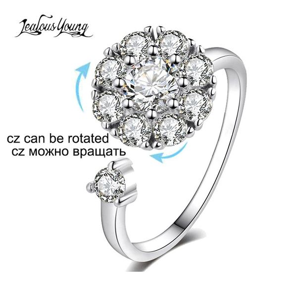 wedding rings 2021 cubic zircon rotating for women adjustable round engagement ring party fashion jewelry bague femme r133, Slivery;golden
wedding rings 2021 cubic zircon rotating for women adjustable round engagement ring party fashion jewelry bague femme r133, Slivery;golden