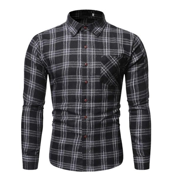 men's casual shirts clothing spring and autumn men slim plaid turn-down collar long sleeve shirt blouse camisa masculina, White;black
men's casual shirts clothing spring and autumn men slim plaid turn-down collar long sleeve shirt blouse camisa masculina, White;black