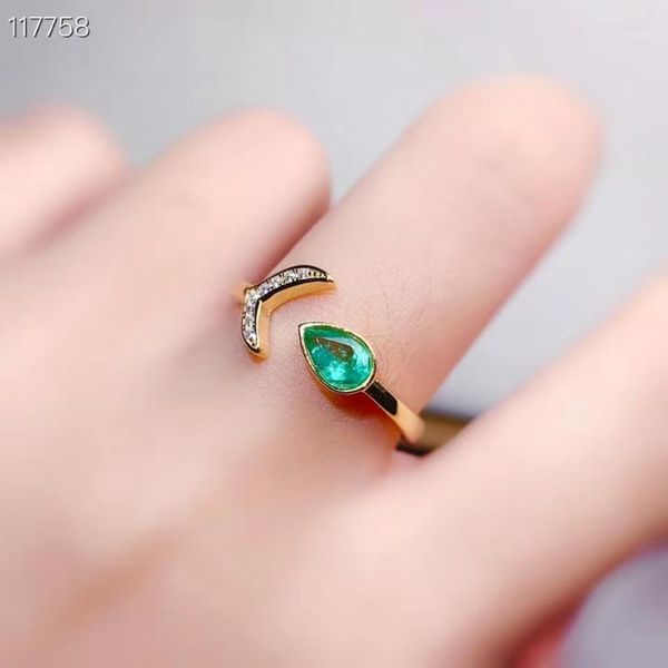 cluster rings grace water drop opening adjustable natural green emerald gem ring s925 silver gemstone women's party jewelry, Golden;silver
cluster rings grace water drop opening adjustable natural green emerald gem ring s925 silver gemstone women's party jewelry, Golden;silver