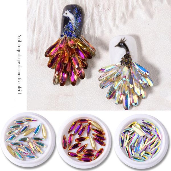 nail art decorations 30pc crystal ab 3d rhinestones gems flatback stones diy manicure diamond jewelry waterdrop for nails, Silver;gold
nail art decorations 30pc crystal ab 3d rhinestones gems flatback stones diy manicure diamond jewelry waterdrop for nails, Silver;gold