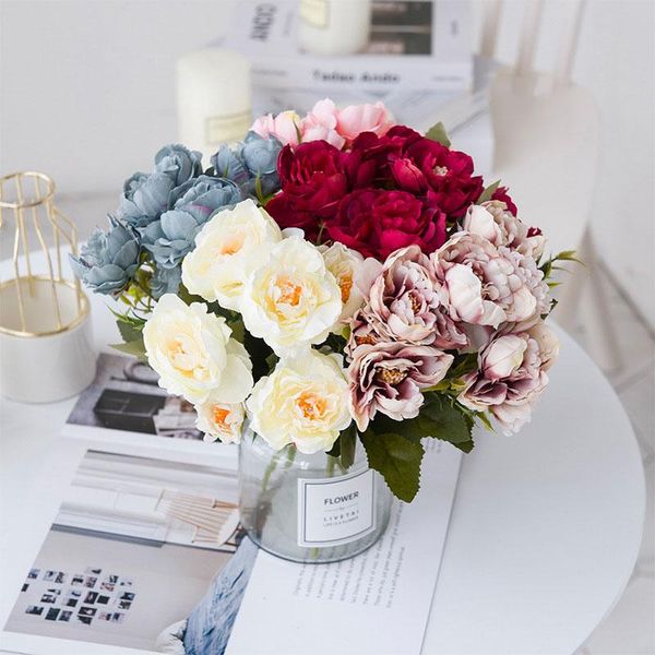 decorative flowers & wreaths white peony artificial small retro silk flower floral bouquet arrangement fake wedding home decoration
decorative flowers & wreaths white peony artificial small retro silk flower floral bouquet arrangement fake wedding home decoration