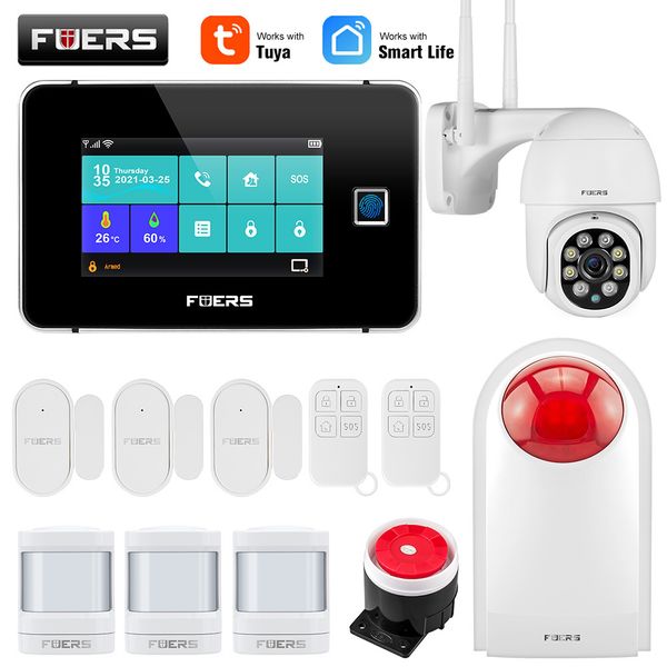 fuers 4.3 inch tft screen wifi gsm home burglar security alarm system tuya smart life app control motion sensor
fuers 4.3 inch tft screen wifi gsm home burglar security alarm system tuya smart life app control motion sensor