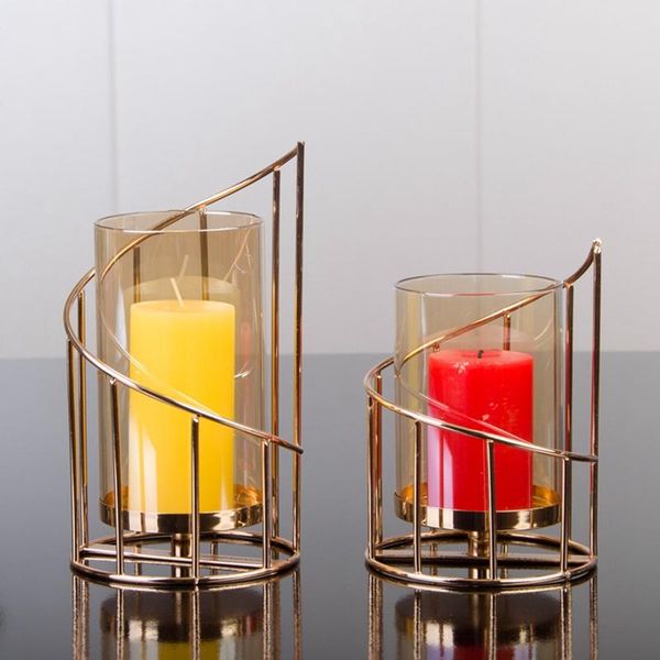 candle holders 2pcs gold iron holder geometric candlestick romantic crystal cup home decoration table
candle holders 2pcs gold iron holder geometric candlestick romantic crystal cup home decoration table