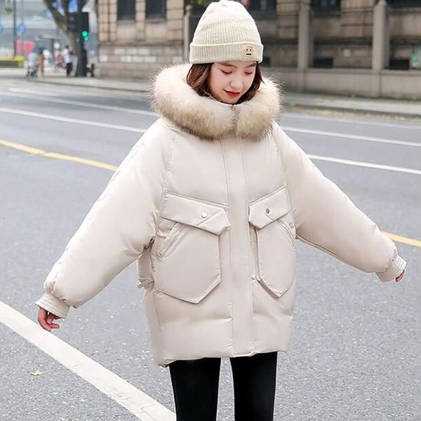 women's down & parkas yzeqi women winter big fur collar warm parka hooded coat jacket female windbreaker loose padded cotton coats, Black
women's down & parkas yzeqi women winter big fur collar warm parka hooded coat jacket female windbreaker loose padded cotton coats, Black
