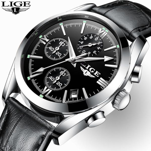 wristwatches 2021 lige watches mens waterproof analogue clock black leather luminous watch for men sport relogio masculino+box, Slivery;brown
wristwatches 2021 lige watches mens waterproof analogue clock black leather luminous watch for men sport relogio masculino+box, Slivery;brown