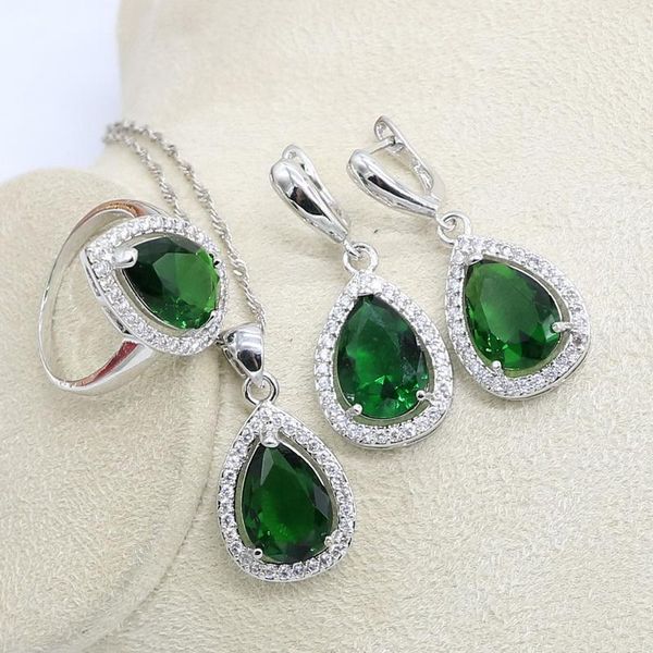 wedding jewelry sets silver 925 charming green water drop for women cubic zirconia necklace earrings rings set, Slivery;golden
wedding jewelry sets silver 925 charming green water drop for women cubic zirconia necklace earrings rings set, Slivery;golden