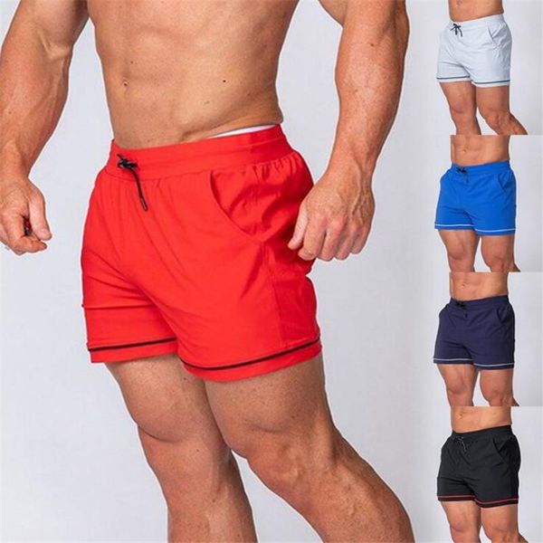 running shorts men sport gym fitness workout training sportswear male short pants knee length beach sports sweatpants bottoms, Black;blue
running shorts men sport gym fitness workout training sportswear male short pants knee length beach sports sweatpants bottoms, Black;blue