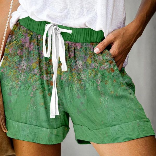 women's shorts floral print women summer drawstring waist wide leg for loose plus size woman femme, White;black
women's shorts floral print women summer drawstring waist wide leg for loose plus size woman femme, White;black