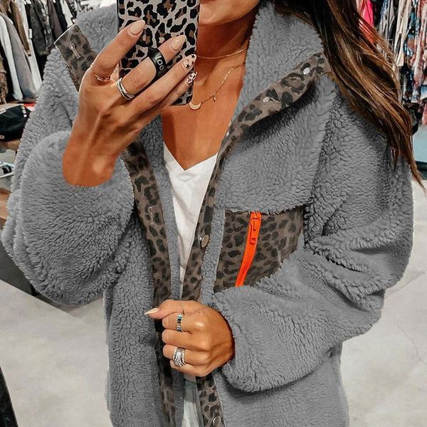 women's fur & faux warm teddy suede sweatshirts long sleeve autumn outwear female leopard print hooded jacket casual winter coat, Black
women's fur & faux warm teddy suede sweatshirts long sleeve autumn outwear female leopard print hooded jacket casual winter coat, Black