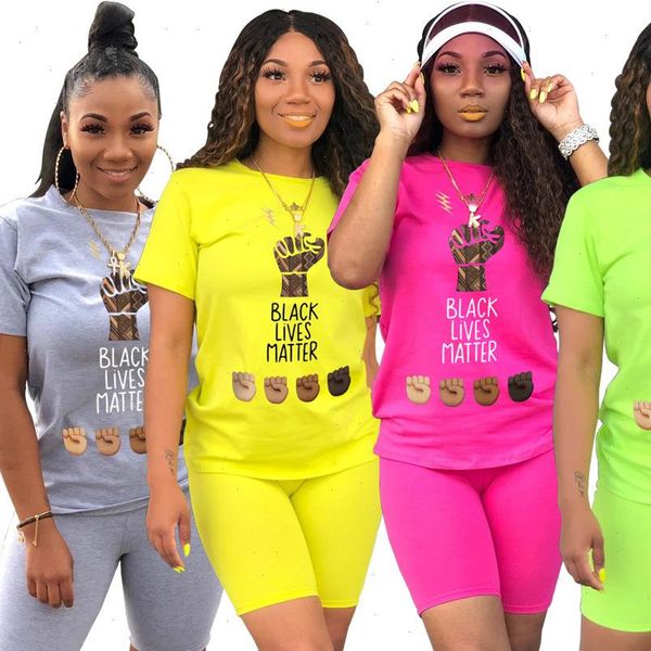 women tracksuits sport black lives matter letter two piece set t shirt shorts jogger pants suit tracksuit matching outfit, Gray
women tracksuits sport black lives matter letter two piece set t shirt shorts jogger pants suit tracksuit matching outfit, Gray