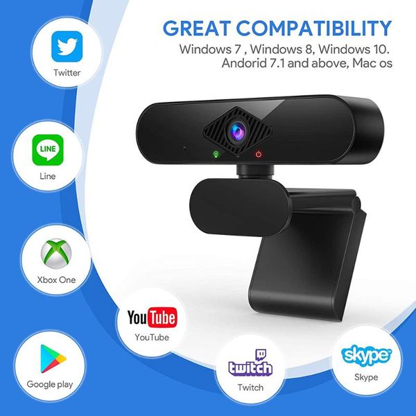 webcams full hd 1080p webcam crystal clear image built in microphone great compatibility adjustable rotation noise reduction
webcams full hd 1080p webcam crystal clear image built in microphone great compatibility adjustable rotation noise reduction