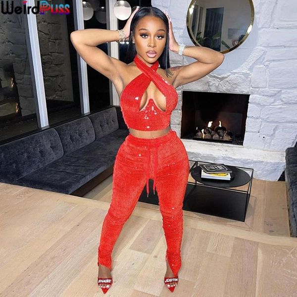 women's two piece pants weird puss bright 2-piece set women tracksuit halter tank +skinny split stretchy sport high street style ou, White
women's two piece pants weird puss bright 2-piece set women tracksuit halter tank +skinny split stretchy sport high street style ou, White