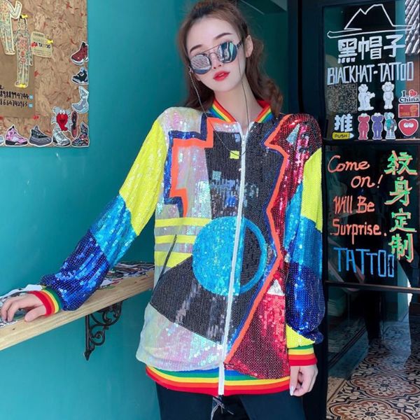 women's jackets chic women sequined geometric embroidery baseball jacket autumn loose wild beaded cardigan crop oversized streetwear 2, Black;brown
women's jackets chic women sequined geometric embroidery baseball jacket autumn loose wild beaded cardigan crop oversized streetwear 2, Black;brown