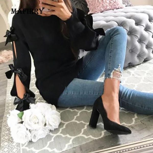 women's sweaters female slim hollow streetwear autumn solid women knitted pullover casual long sleeve lace up patchwork bow jumper, White;black
women's sweaters female slim hollow streetwear autumn solid women knitted pullover casual long sleeve lace up patchwork bow jumper, White;black