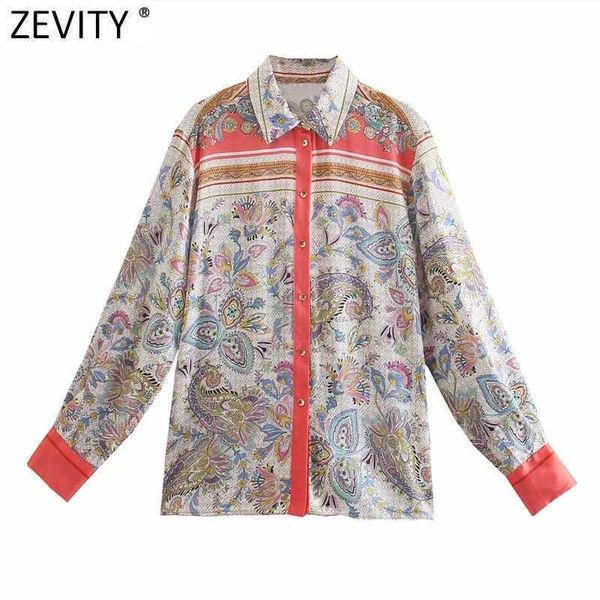 zevity women vintage striped patchwork totem floral printing casual breasted shirt female blouse roupas chic chemise ls9051 210603, White
zevity women vintage striped patchwork totem floral printing casual breasted shirt female blouse roupas chic chemise ls9051 210603, White