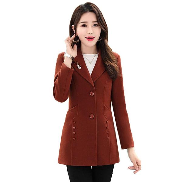 autumn winter wool jacket womens clothing mid-length blends woolen coats chic slim wild elegant female plus size outerwear women's &, Black
autumn winter wool jacket womens clothing mid-length blends woolen coats chic slim wild elegant female plus size outerwear women's &, Black