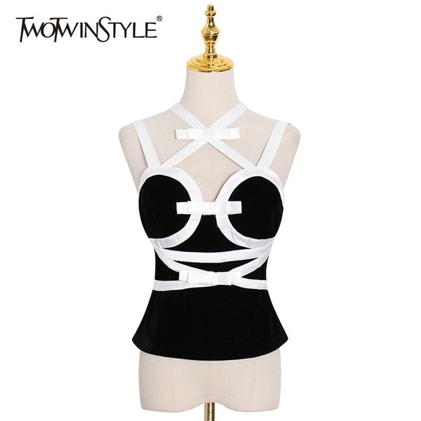 slim hit color patchwork bowknot vest for women sleeveless velour tank female fashion clothing 210524, White
slim hit color patchwork bowknot vest for women sleeveless velour tank female fashion clothing 210524, White