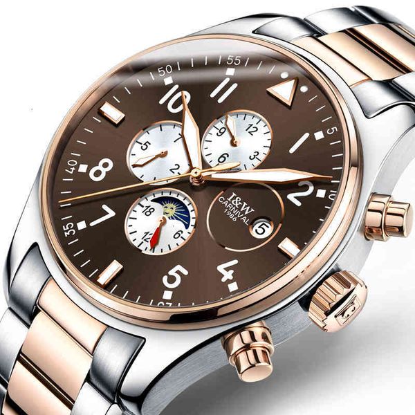 brand luxury men's carnaval watches automatic mechanical men sapphire reloj hombre lighting-turning relogio c8764g-7, Slivery;brown
brand luxury men's carnaval watches automatic mechanical men sapphire reloj hombre lighting-turning relogio c8764g-7, Slivery;brown