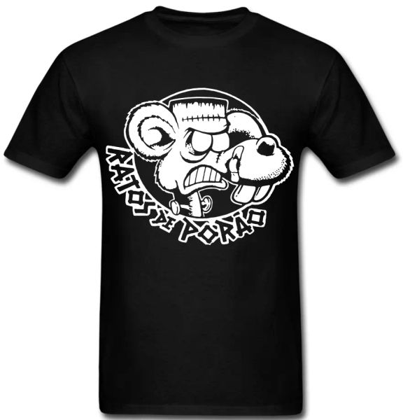 Ratos De Porao Punk rock music band T shirt tee, White;black