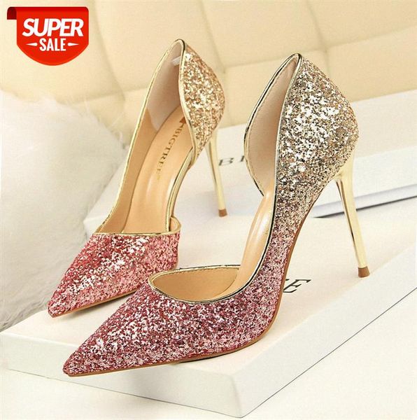 868-9 europe and the united states high-heeled shallow mouth pointed nightclub thin color gradient matching sequins side hollow s #ny1w
868-9 europe and the united states high-heeled shallow mouth pointed nightclub thin color gradient matching sequins side hollow s #ny1w
