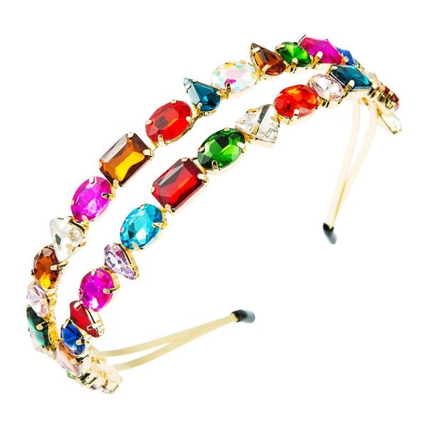 hair clips & barrettes 2 in 1 elegant multi color crystal metal belt headband personality geometric hai hoop woman party wedding accessory, Golden;silver 
hair clips & barrettes 2 in 1 elegant multi color crystal metal belt headband personality geometric hai hoop woman party wedding accessory, Golden;silver