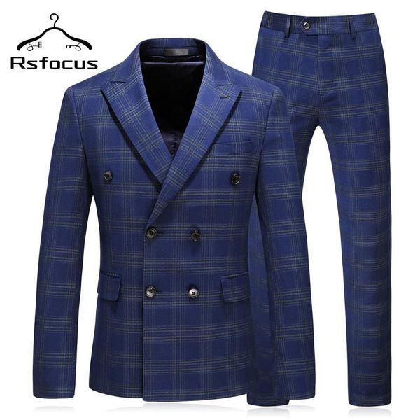men's suits & blazers rsfocus navy blue plaid wedding suit men 2021 slim fit italian double breasted 2 pieces tuxedo formal business we, White;black
men's suits & blazers rsfocus navy blue plaid wedding suit men 2021 slim fit italian double breasted 2 pieces tuxedo formal business we, White;black