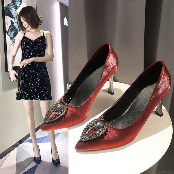 dress shoes 2021 spring autumn women woman pumps pointed toe shallow ladies rhinestone work party plus size, Black
dress shoes 2021 spring autumn women woman pumps pointed toe shallow ladies rhinestone work party plus size, Black