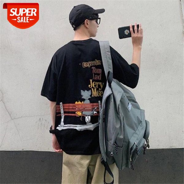hong kong style cartoon short-sleeved men's tide brand trend half-sleeved t-shirt summer five-point sleeve loose couple casual shirt #b, White;black
hong kong style cartoon short-sleeved men's tide brand trend half-sleeved t-shirt summer five-point sleeve loose couple casual shirt #b, White;black