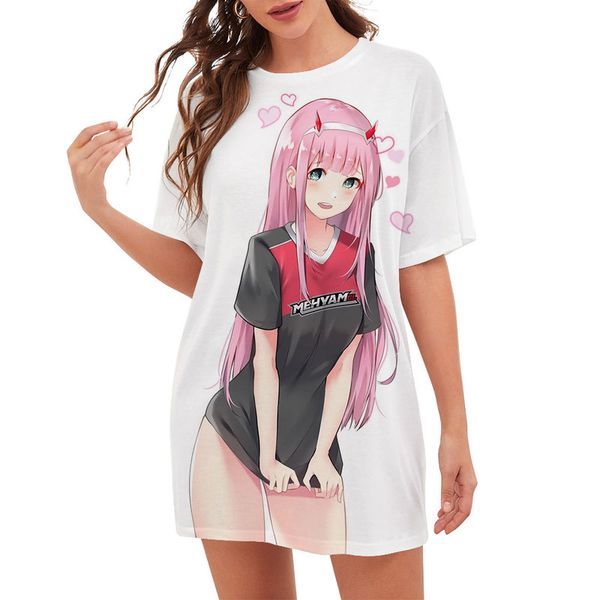 cloocl cartoons darling in the franxx zero two women tee printed lady clothes loose short sleeve teens street style leisure outfits, White
cloocl cartoons darling in the franxx zero two women tee printed lady clothes loose short sleeve teens street style leisure outfits, White