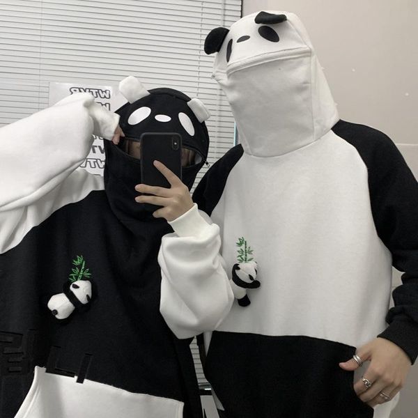 men's hoodies & sweatshirts panda doll embroidery couples loose casual kawaii plush pullovers 2021 indie fashion y2k autumn oversized, Black
men's hoodies & sweatshirts panda doll embroidery couples loose casual kawaii plush pullovers 2021 indie fashion y2k autumn oversized, Black