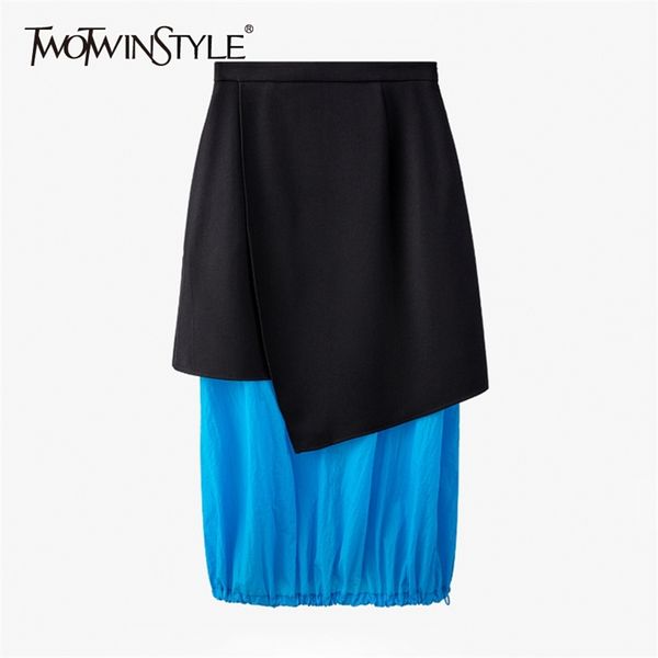 casual hit color skirt for women high waist patchwork irregular drawstring midi skirts females summer fashion style 210521, Black
casual hit color skirt for women high waist patchwork irregular drawstring midi skirts females summer fashion style 210521, Black