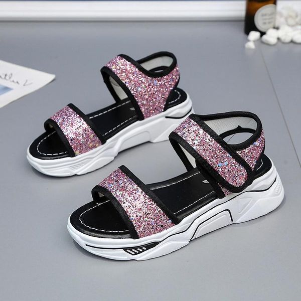 women sandals fashion flip flops shoes roman sequins flat bling summer beach ladies leather, Black
women sandals fashion flip flops shoes roman sequins flat bling summer beach ladies leather, Black