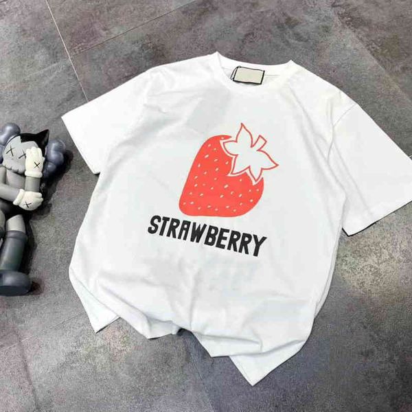 2022 factory wholesale new model spring summer 22 sweet aging large area strawberry lettering casual loose round neck short sleeve t-shirt, White
2022 factory wholesale new model spring summer 22 sweet aging large area strawberry lettering casual loose round neck short sleeve t-shirt, White