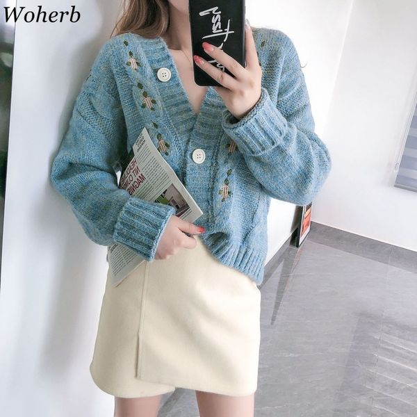 loose cardigan women vintage floral embroidery casual sweater coat korean chic autumn winter cute sweaters outwears 210417, White;black
loose cardigan women vintage floral embroidery casual sweater coat korean chic autumn winter cute sweaters outwears 210417, White;black