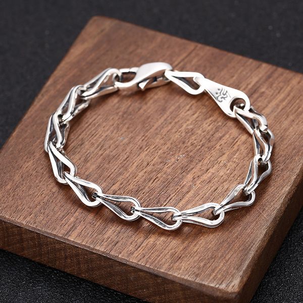 chain bracelets 925 sterling silver 18 20 cm antique vintage tear drops links handmade chains lobster clasps fashion luxury jewelry accessor, Black
chain bracelets 925 sterling silver 18 20 cm antique vintage tear drops links handmade chains lobster clasps fashion luxury jewelry accessor, Black