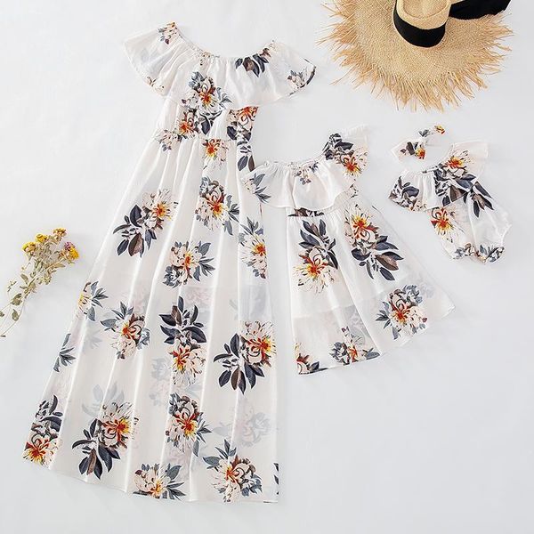 family matching outfits popreal parent-child outfit mom and daughter dress long mother flowers print clothes, Blue
family matching outfits popreal parent-child outfit mom and daughter dress long mother flowers print clothes, Blue