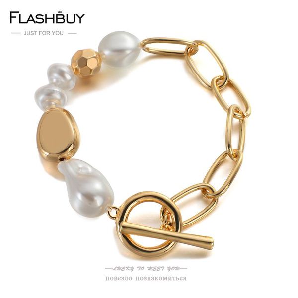 charm bracelets flashbuy vintage irregular imitation pearls metal chain for women 2021 trendy jewelry, Golden;silver
charm bracelets flashbuy vintage irregular imitation pearls metal chain for women 2021 trendy jewelry, Golden;silver